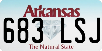 AR license plate 683LSJ