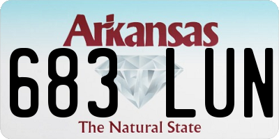 AR license plate 683LUN