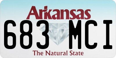 AR license plate 683MCI