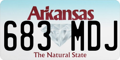 AR license plate 683MDJ