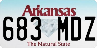 AR license plate 683MDZ