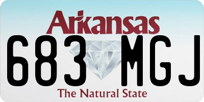 AR license plate 683MGJ