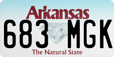 AR license plate 683MGK