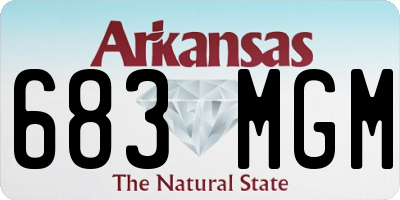 AR license plate 683MGM