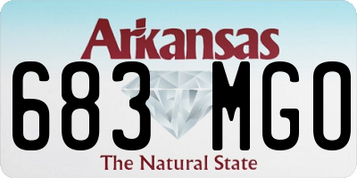 AR license plate 683MGO