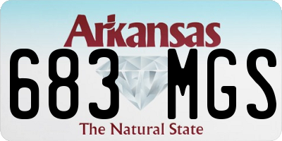 AR license plate 683MGS