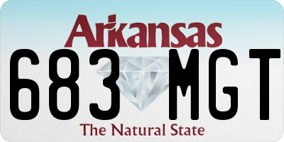 AR license plate 683MGT