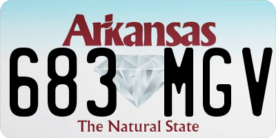 AR license plate 683MGV