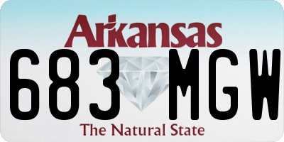 AR license plate 683MGW