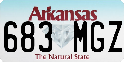 AR license plate 683MGZ