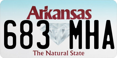 AR license plate 683MHA