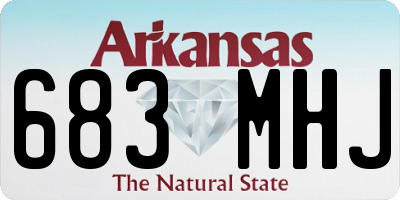 AR license plate 683MHJ