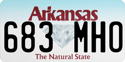 AR license plate 683MHO
