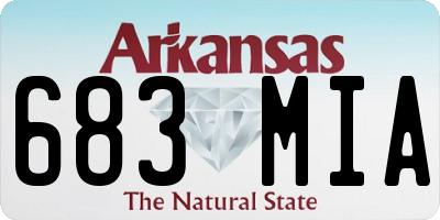AR license plate 683MIA