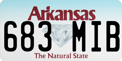 AR license plate 683MIB