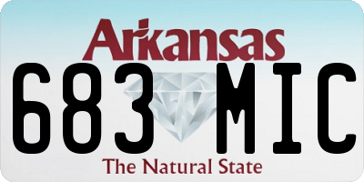 AR license plate 683MIC