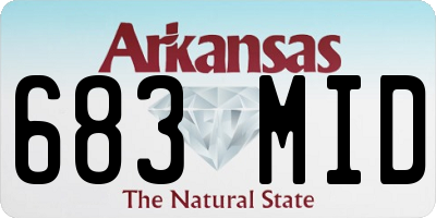 AR license plate 683MID