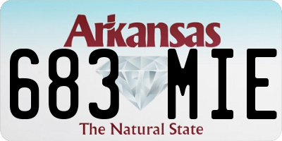 AR license plate 683MIE