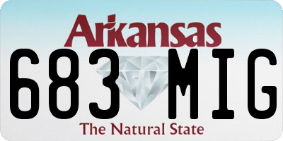 AR license plate 683MIG