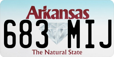 AR license plate 683MIJ