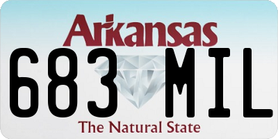 AR license plate 683MIL