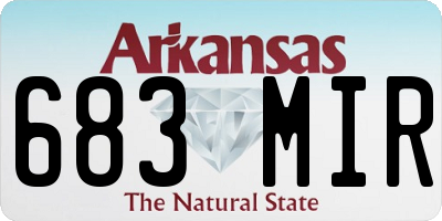 AR license plate 683MIR