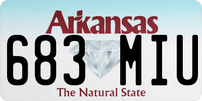 AR license plate 683MIU