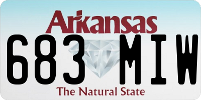 AR license plate 683MIW
