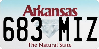 AR license plate 683MIZ