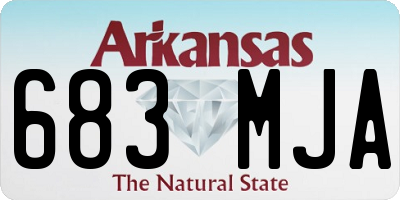AR license plate 683MJA