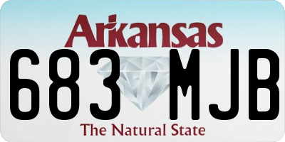 AR license plate 683MJB