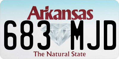 AR license plate 683MJD