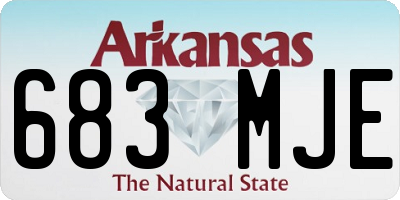 AR license plate 683MJE