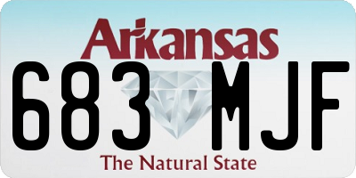 AR license plate 683MJF