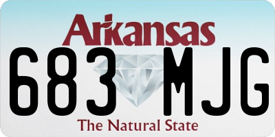 AR license plate 683MJG