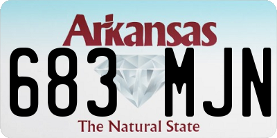 AR license plate 683MJN
