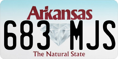 AR license plate 683MJS