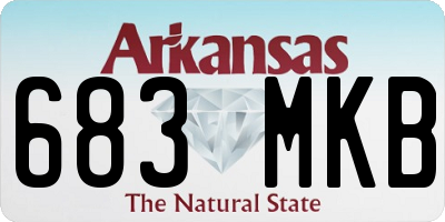 AR license plate 683MKB