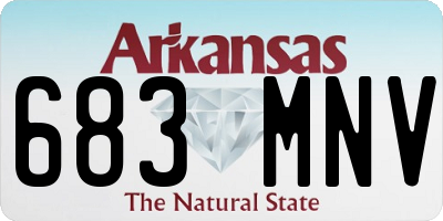 AR license plate 683MNV