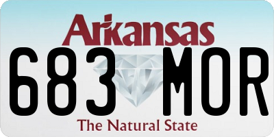 AR license plate 683MOR