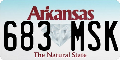 AR license plate 683MSK