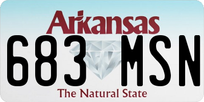 AR license plate 683MSN