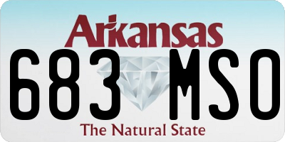 AR license plate 683MSO