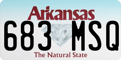 AR license plate 683MSQ