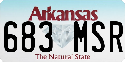 AR license plate 683MSR
