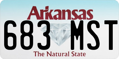 AR license plate 683MST