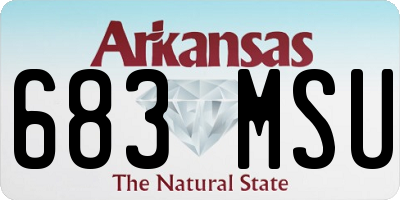 AR license plate 683MSU
