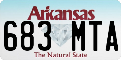 AR license plate 683MTA