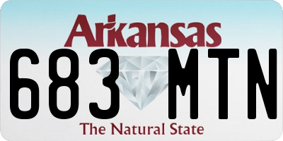 AR license plate 683MTN