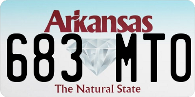 AR license plate 683MTO